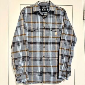 Carhartt Men's Rugged Flex Relaxed Fit Midweight Plaid Shirt • Medium